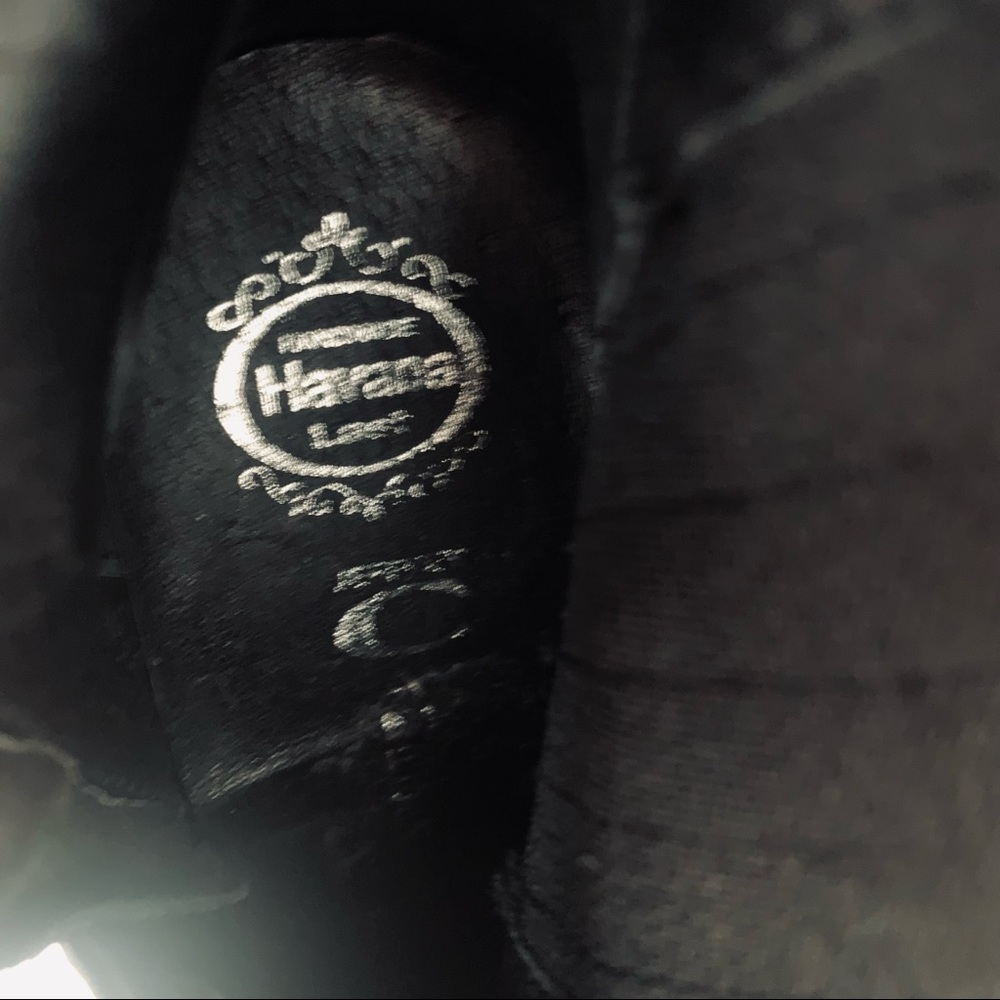 Jeffrey Campbell Havana Last Black Leather Boots Wood Wedge Platform Heel size 6 - Picture 5 of 6